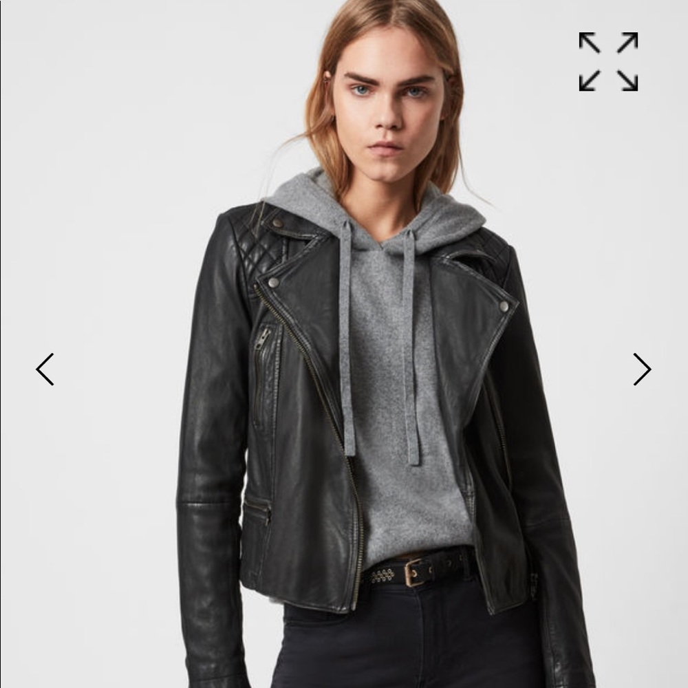 All Saints Cargo Leather Jacket